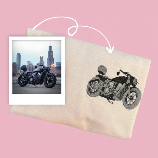 Custom Vehicle Outline Embroidered Sweater