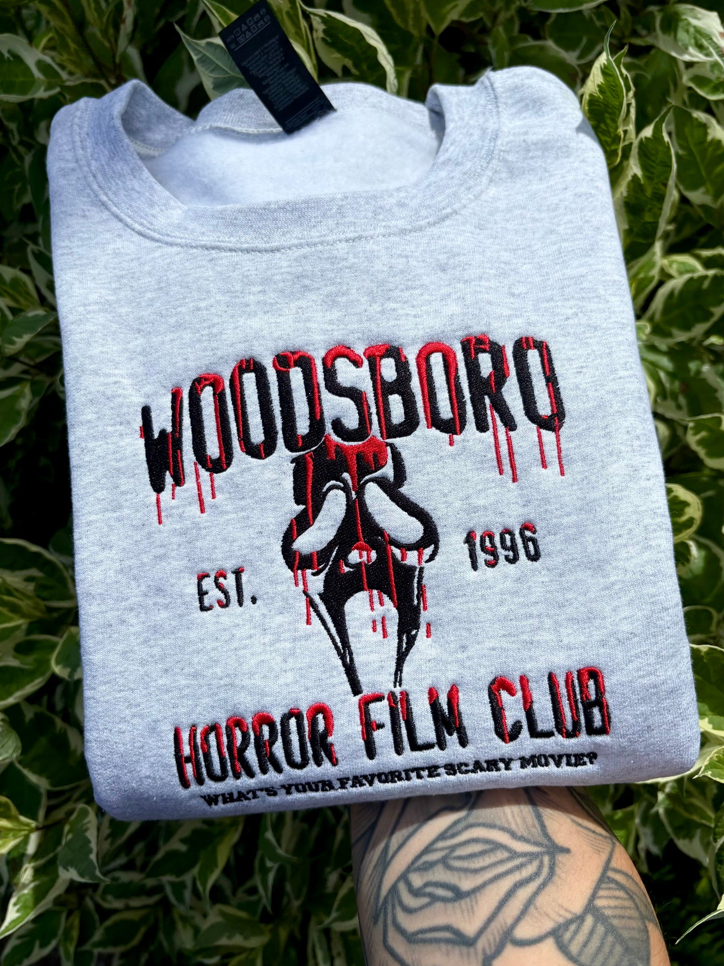 Horror Film Club Embroidered Sweater