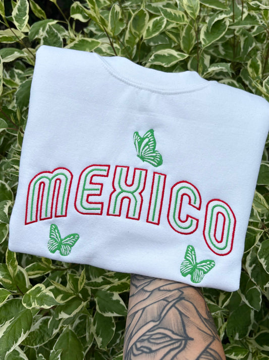 Mexico Mariposa Embroidered Sweater