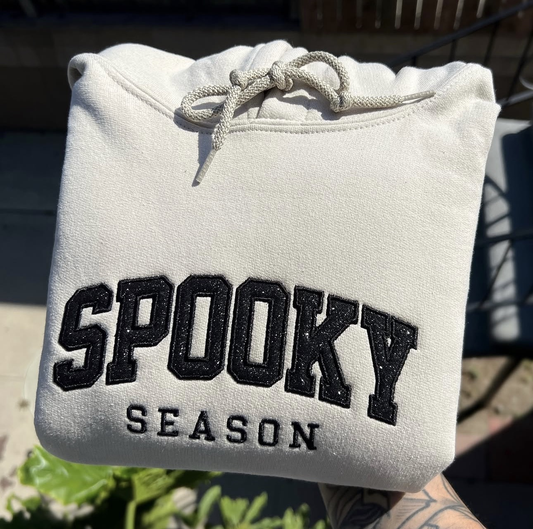 Spooky Glitter Embroidered Sweater