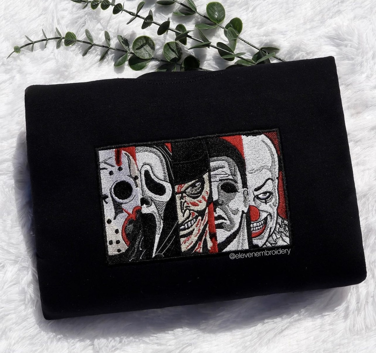 Halloween Crew Embroidered Sweater
