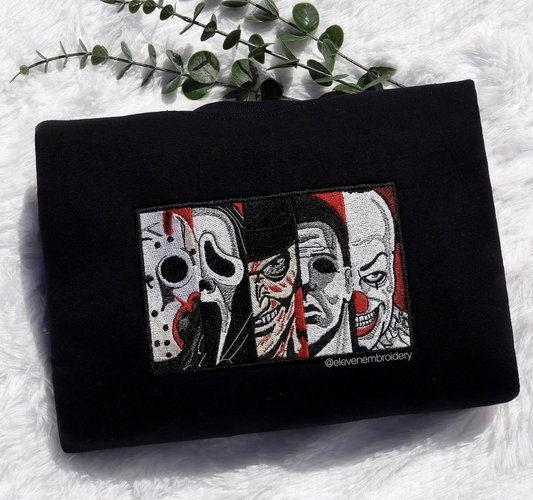 Halloween Crew Embroidered Sweater