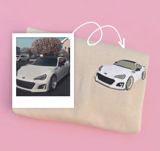 Custom Vehicle Outline Embroidered Sweater