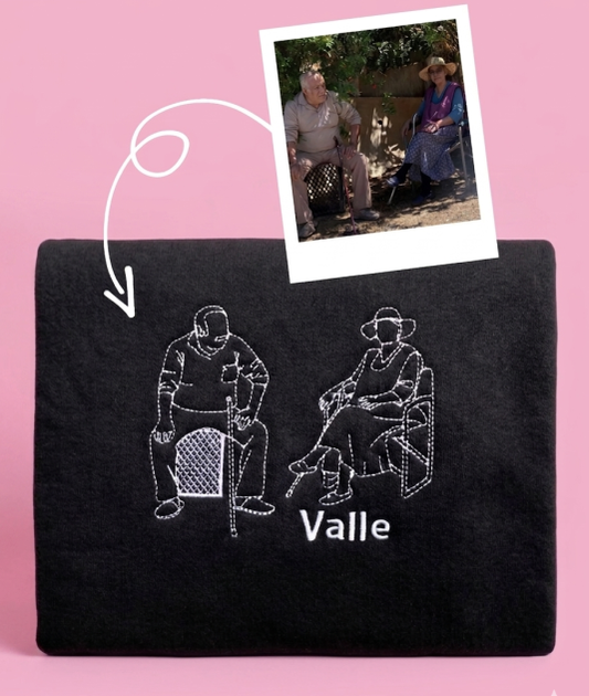 Custom Photo Outline Embroidered Sweater