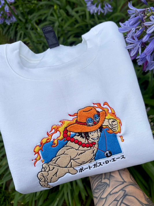 Ace Inspired OP Embroidered Sweater